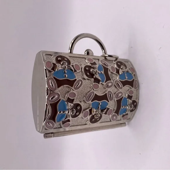 Judith Leiber for Neiman Marcus mini purse Enamel Teddy Bear Pill 🔥HP🔥